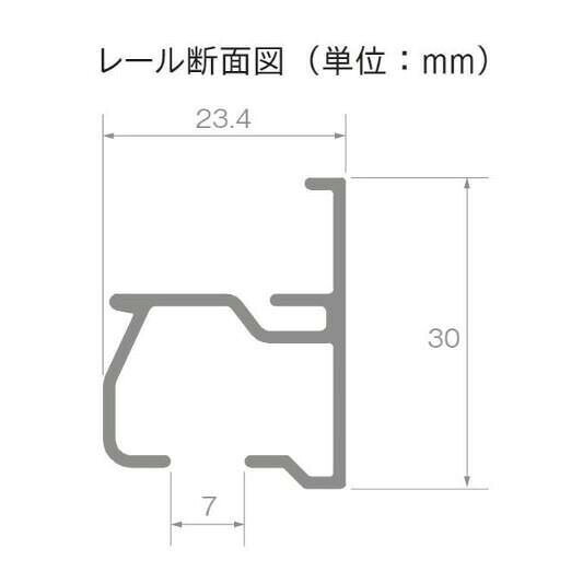 フジックスの30018505 トーソー(TOSO) 装飾レール レガ-トユニ Mセット グレー カバートップ2ダブル2.00m 【北海道・沖縄・離島配送不可】｜アングル3