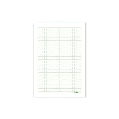 満寿屋の原稿用紙 デラックス紙 ほぼB5判 400字詰め グリーン罫線 5冊セット No.2