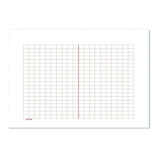 満寿屋の原稿用紙 デラックス紙 美濃判 400字詰め 赤罫線 5冊セット No.36 【沖縄...