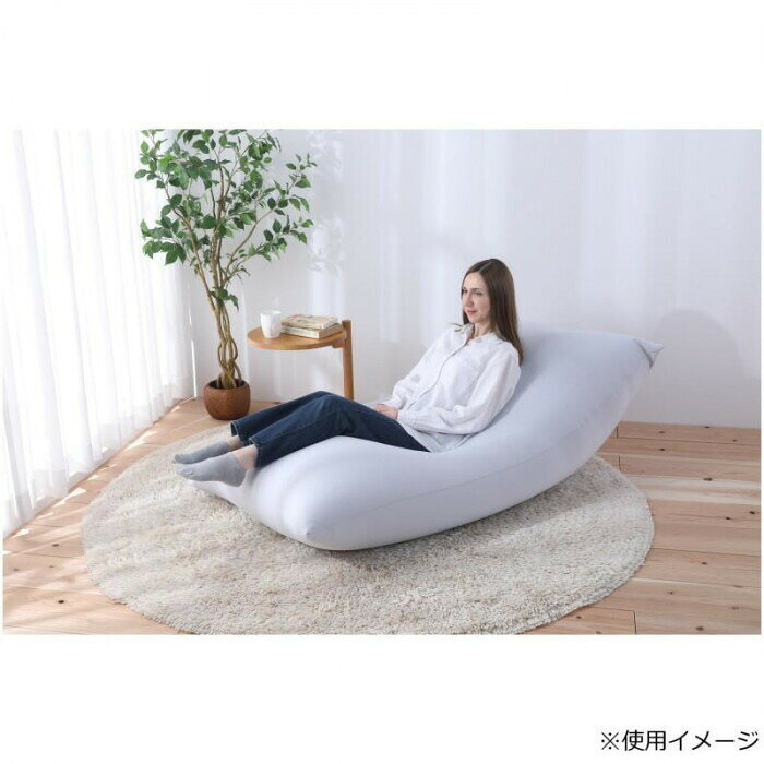 日本製 ハッピー レギュラー ライトグレー ビーズクッション 【北海道・沖縄・離島配送不可】 [2]