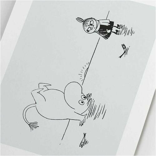 フジックスのMOOMIN ムーミン ポスター 21×30 Moomin And Little My On Ice PTR040015 【沖縄配送不可】｜アングル3