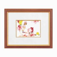 いわさきちひろインチ額ヨコ　1382440・雨の中の少女 【北海道・沖縄・離島配送不可】