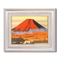 Rakuten - 葛谷聖山(梅月)日本画額F6AS　12292・金富士 【北海道・沖縄・離島配送不可】