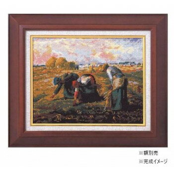 ししゅうキット　7028(キャメル)　アートギャラリー　「落穂拾い」ミレー作 【北海道・沖縄・離島配送不可】