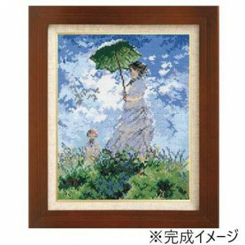 ししゅうキット　7215(オフホワイト)　アートギャラリー　「日傘をさす女」モネ作 【北海道・沖縄・離島配送不可】