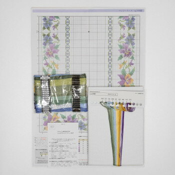 オリムパス 1192 ししゅうキット　テーブルセンター　パンジーリース 【北海道・沖縄・離島配送不可】