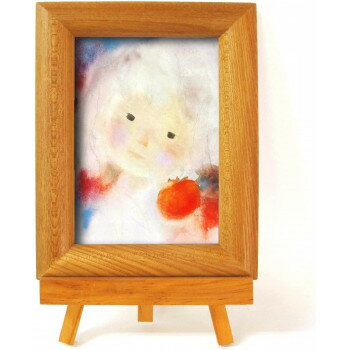 Rakuten - ナチュラルイーゼル付(ちひろ絵はがき一枚入り)　1435440・柿を持つ少女 【北海道・沖縄・離島配送不可】