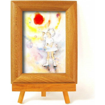 ナチュラルイーゼル付(ちひろ絵はがき一枚入り)　1441540・シャボン玉 【北海道・沖縄・離島配送不可】