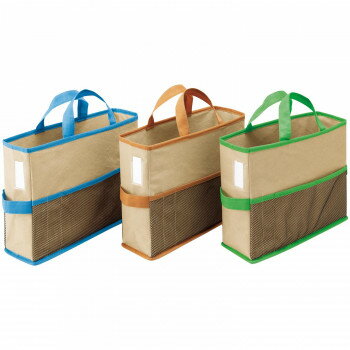＜＜ご注意下さい＞＞こちらの商品はメーカーよりお客様へ直接お届けの品になります。 当店での在庫はしておりません。在庫の有無はメーカー在庫のみになりますので、急な欠品や急に廃盤になる可能性がございます。こちらの商品の配送について○北海道・沖縄・離島につきましては、配送不可となりますので予めご了承お願いします。こちらの商品の包装(ラッピング)について○上記の理由(メーカーより直送)により包装はできませんので予めご了承お願いします。こちらの商品の不具合について○お届けしましたこちらの商品に不具合があった場合、商品到着日より1週間以内に当店にご連絡ください。メーカーが直接対応させて頂きます。○お客様がご自身で修理された場合、費用の負担は致しかねますので予めご了承下さい。ハンドル付で持ち運べる収納ボックスです。趣味のセットやお掃除のセット、雑誌・本、書類・小物、通院・お薬セット等ひとまとめに収納できます。3色セットなので色で区分しやすく、インデックスで中身がすぐ分かる！ハンドル付で持ち運びもラクラク♪使いたい時に使いたい場所にサッと移動できます。メッシュポケットは全部で6ヵ所あり、こまごました物もスッキリ収納。A4サイズがスッポリ入ります。3色組。●メッシュポケット　外側3個、内側1個付●ペンポケット　外側2個付サイズ：約25×33×9cm(組立時)、約26×33×1.5cm(収納時)個装サイズ：43.0×27.0×3.0cm重量：約275g個装重量：835g素材・材質：生地：ポリプロピレン、メッシュ：ポリエステル、中板：厚紙仕様：耐荷重 / ハンドル：3kg、グリップ：3kg付属品：インデックスカード生産国：中国