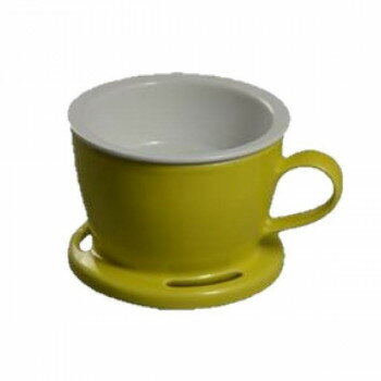 有田焼 脱着式 エコ・ドリッパー 黄 【北海道・沖縄・離島配送不可】