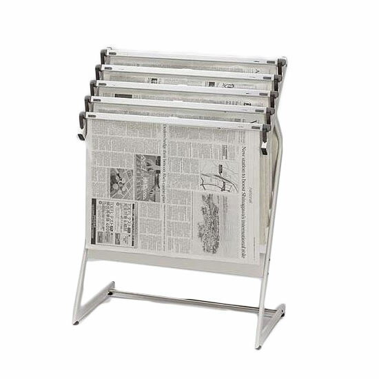 ナカキン　新聞架　5本掛　370NS-343-WG 【北海道・沖縄・離島配送不可】