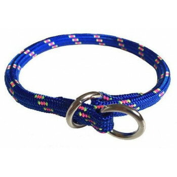 モロッコペットサプライ マウンテンチョークカラー 26インチ 長さ65cm×太さ13mm 6338 ブルーストライプ・BL26 【北海道・沖縄・離島配送不可】