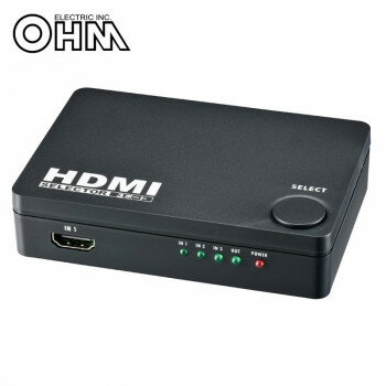 OHM 3ポート HDMIセレクター AV-S03S-K 【北海道・沖縄・離島配送不可】