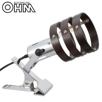 OHM クリップライト E17 木枠 LTC-N1DW 【北海道・沖縄・離島配送不可】