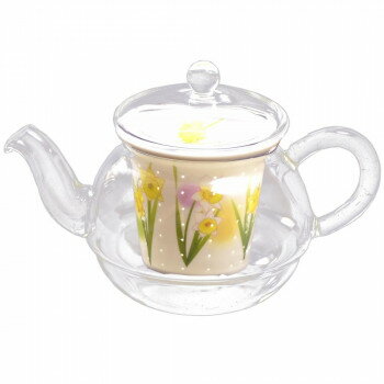 有田焼 セランドグラス おしゃれポット 誕生花 1月 水仙 300cc KA-200 【北海道・沖縄・離島配送不可】