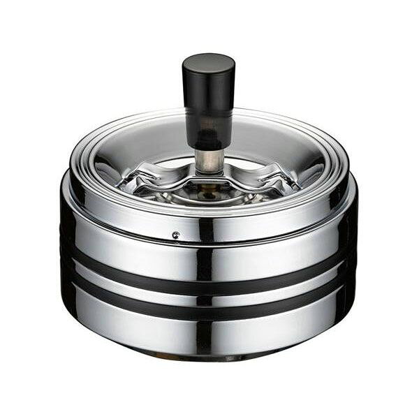 ペンギン　卓上灰皿　クロームラインII 回転灰皿 中 【北海道・沖縄・離島配送不可】