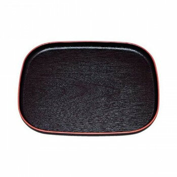 大寿木目小判盆 黒天朱SL(ノンスリップ加工) 尺3 50307910 【北海道・沖縄・離島配送不可】