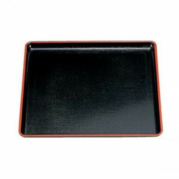 かすり角盆 黒天朱SL(ノンスリップ加工) 尺0 50410700 【北海道・沖縄・離島配送不可】