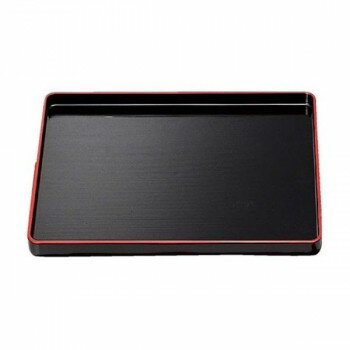 千筋長手盆 黒天朱SL(ノンスリップ加工) 尺2 50304960 【北海道・沖縄・離島配送不可】