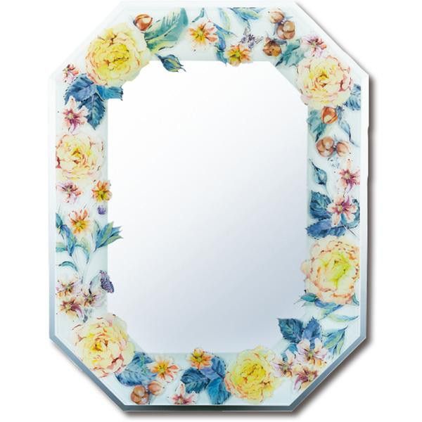 ユーパワー NATURAL STYLE FGデザイン 八角ミラー 「イエローローズ」 FM-05085 【北海道・沖縄・離島..