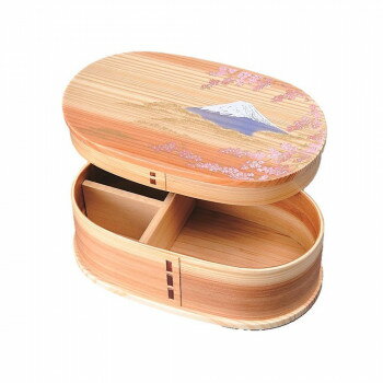 若兆 曲げわっぱ弁当箱 fuji-sakura BENTO-1 【北海道・沖縄・離島配送不可】