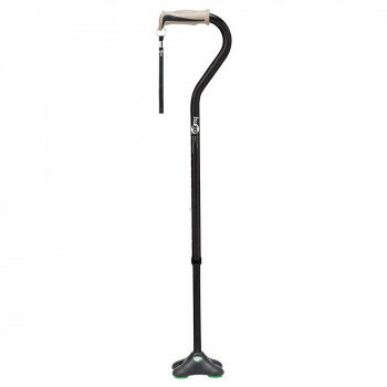 竹虎 杖 ヒューゴステッキ オフセット多点杖 ブラック 104760 【北海道・沖縄・離島配送不可】