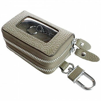 AWESOME(オーサム)　スマートキーケース　クリア窓付きダブルファスナータイプ　オリーブ　ASK-CMW010 【北海道・沖縄・離島配送不可】