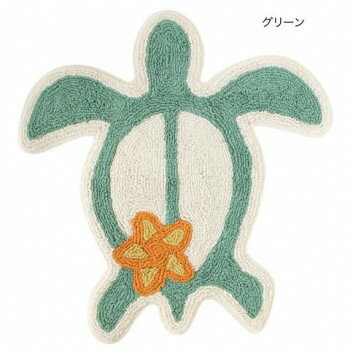マット プルメリアホヌ 65×62cm グリーン 14219873129 【北海道・沖縄・離島配送不可】