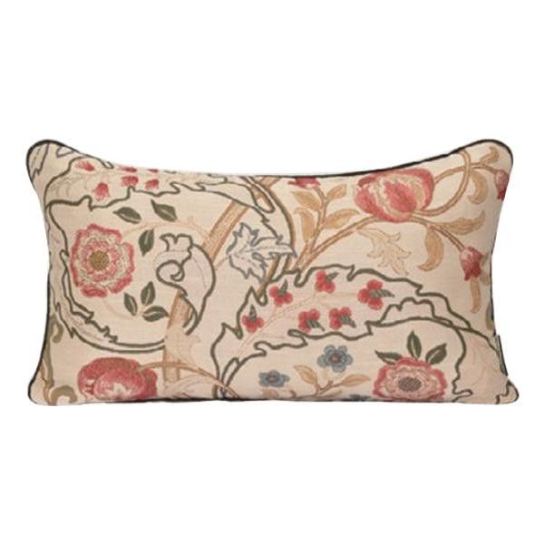 川島織物セルコン Morris Design Studio マリーイザベル ピロークッションカバー 60×35cm LL1725 R レッド 【北海道・沖縄・離島配送不可】