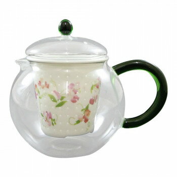 有田焼 セランドグラス おしゃれポット 500cc 誕生花 3月 スイートピー FC-550G 【北海道・沖縄・離島配送不可】