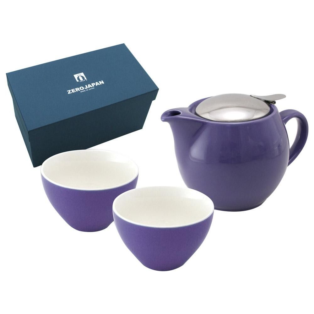 ZEROJAPAN(ゼロジャパン) ユニバーサルティーポット3人用+ティーカップワイド×2 ZG-001 EG・エッグプラ..