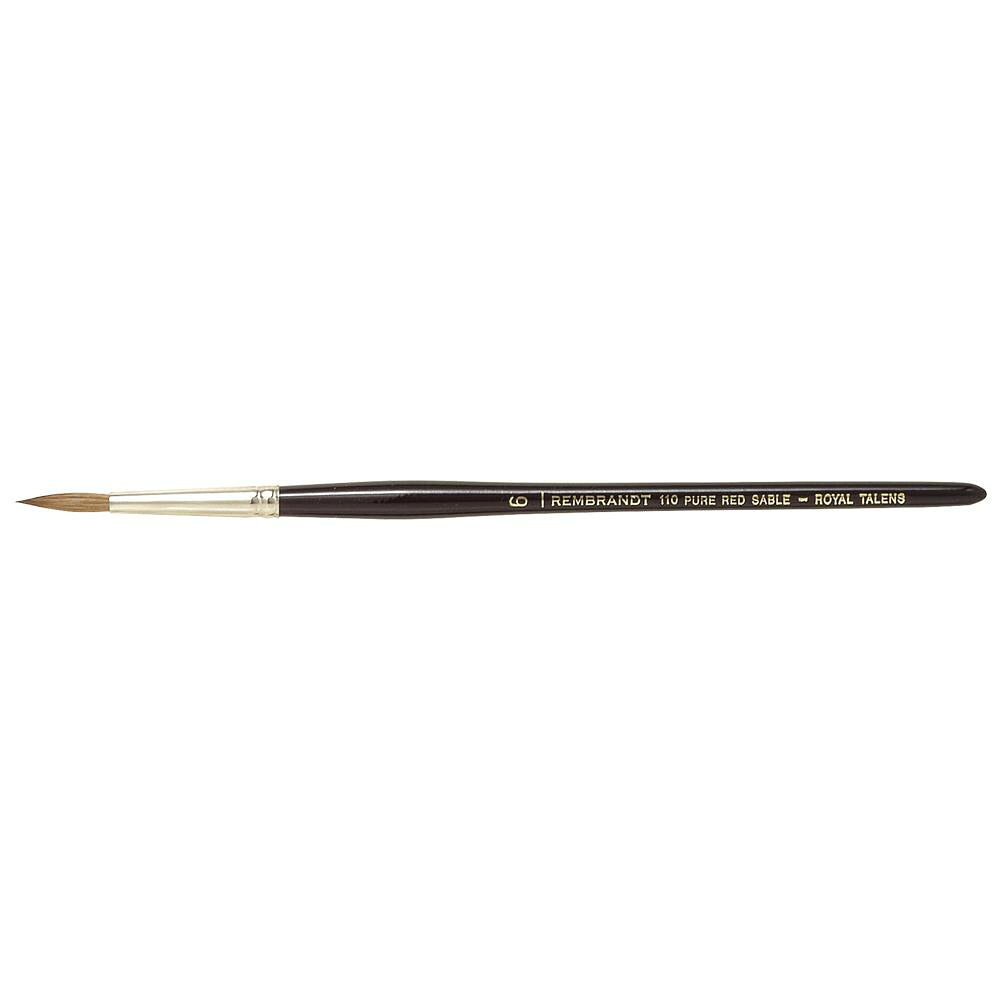 REMBRANDT　レンブラント水彩画筆 ピュアレッドセーブル/ラウンドエキストラポイント 110　T909-110-06(6号)　494587 【沖縄配送不可】