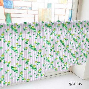 カフェカーテン 竹 1000×450mm　紫・41345 【北海道・沖縄・離島配送不可】