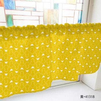 カフェカーテン ひょうたん 800×450mm 黄・41318 【北海道・沖縄・離島配送不可】