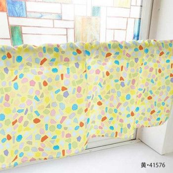 カフェカーテン タイル 800×450mm　黄・41576 【北海道・沖縄・離島配送不可】