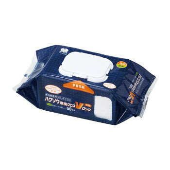 ハクゾウメディカル 環境除菌用ウェットクロス ハクゾウ環境クロスVロック 60枚入 3395006 【北海道・沖縄・離島配送不可】