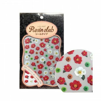 レジンクラブ　レジンシール　和の花　椿　(両面印刷)　RC-WFT-101 【北海道・沖縄・離島配送不可】