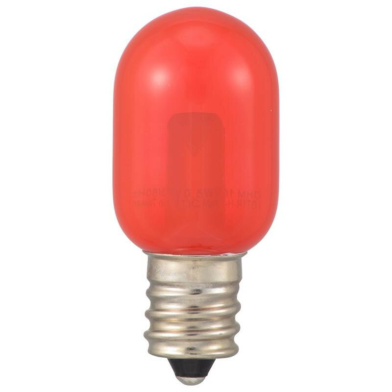 Led Bulb - OHM LEDナツメ球装飾用 T20/E12/0.5W/2lm/クリア赤色 LDT1R-H-E12 13C 【北海道・沖縄・離島配送不可】