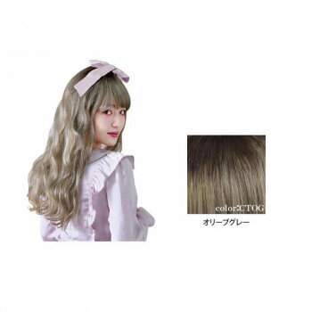プリシラ オールカラーウィッグ キャンディウェーブロング CTA-101 耐熱　CTOG・オリーブグレー 【北海道・沖縄・離島配送不可】