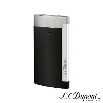 S.T. Dupont　エス・テー・デュポン　ライター　スリム 7 マットブラック＆ブラッシュクローム　027710
