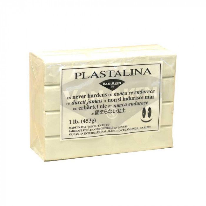 MODELING CLAY(モデリングクレイ)　PLASTALINA(プラスタリーナ)　粘土　ホワイト　1Pound　3個セット 【北海道・沖縄・離島配送不可】
