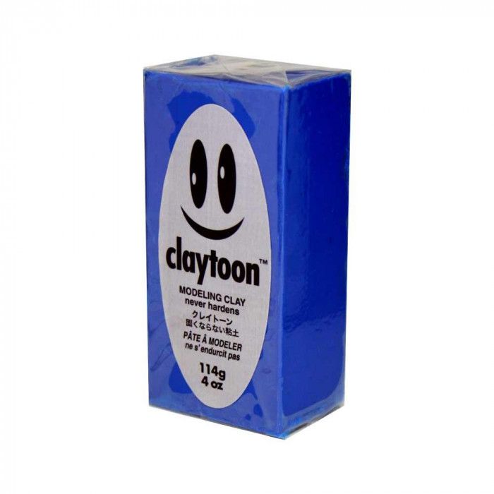 MODELING CLAY(モデリングクレイ)　claytoon(クレイトーン)　カラー油粘土　ブルー　1/4bar(1/4Pound)　6個セット 【北海道・沖縄・離島配送不可】