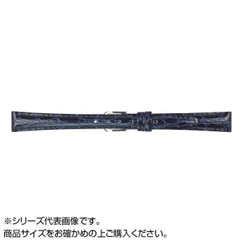 MIMOSA(ミモザ) 時計バンド RA型押ワニ 12mm ネイビー (美錠:銀) CRA-N12 【北海道・沖縄・離島配送不可】