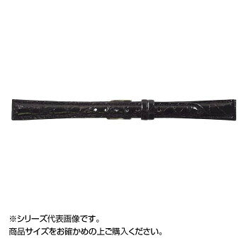 MIMOSA(ミモザ) 時計バンド DM腹ワニ 11mm ブラック (美錠:銀) WDM-A11 【北海道・沖縄・離島配送不可】