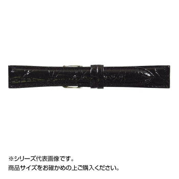 MIMOSA(ミモザ) 時計バンド DM腹ワニ 16mm ブラック (美錠:銀) WDM-A16 【北海道・沖縄・離島配送不可】