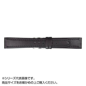 MIMOSA(ミモザ) 時計バンド Eカーフ 16mm ブラック (美錠:銀) CE-A16 【北海道・沖縄・離島配送不可】