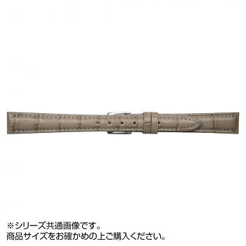 MIMOSA(ミモザ) 時計バンド SY型押ワニ 12mm グレージュ (美錠:銀) CSY-GG12