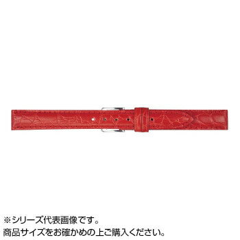 MIMOSA(ミモザ) 時計バンド PRA型押ワニ 14mm レッド (美錠:銀) CPR-R14 【北海道・沖縄・離島配送不可】