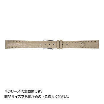 MIMOSA(ミモザ) 時計バンド キッド 12mm ベージュ (美錠:銀) ZK-BJ12