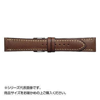 Emitta(エミッタ) 時計バンド ブッテーロ手縫い 20mm ブラウン (美錠:銀) EBH-B20 【北海道・沖縄・離島配送不可】